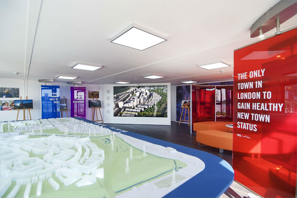 Barking Riverside marketing suite design and installation