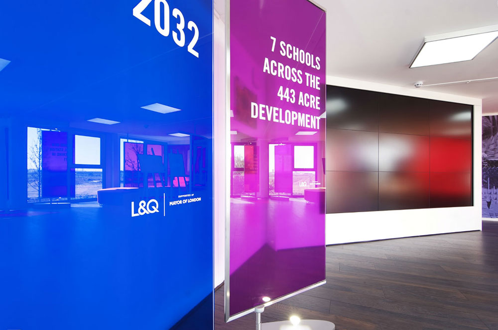 Barking Riverside marketing suite design and installation